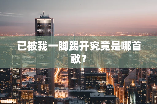 已被我一脚踢开究竟是哪首歌？