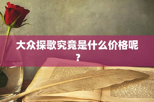 大众探歌究竟是什么价格呢？