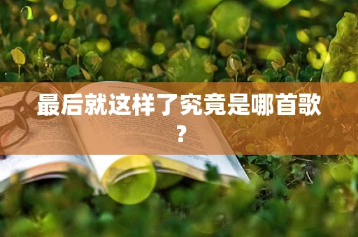 最后就这样了究竟是哪首歌？