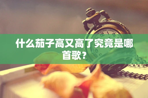 什么茄子高又高了究竟是哪首歌？