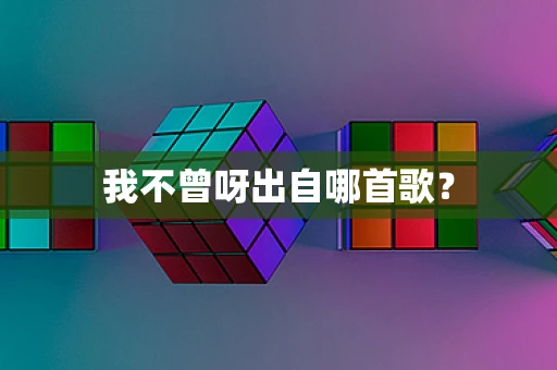 我不曾呀出自哪首歌？