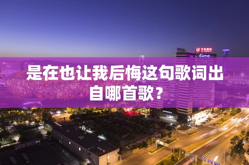 是在也让我后悔这句歌词出自哪首歌？