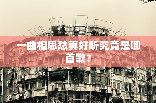 一曲相思愁真好听究竟是哪首歌？