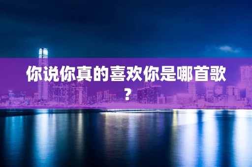 你说你真的喜欢你是哪首歌？
