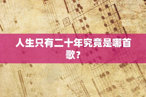 人生只有二十年究竟是哪首歌？