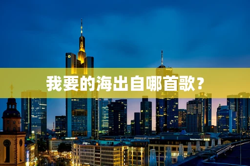 我要的海出自哪首歌？