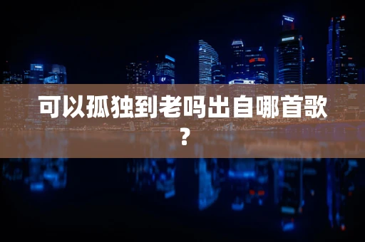 可以孤独到老吗出自哪首歌？