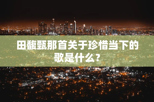 田馥甄那首关于珍惜当下的歌是什么？