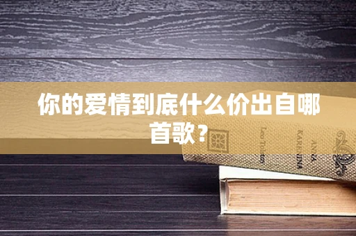 你的爱情到底什么价出自哪首歌？