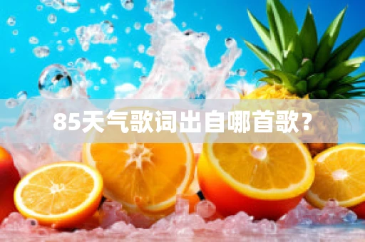 85天气歌词出自哪首歌？