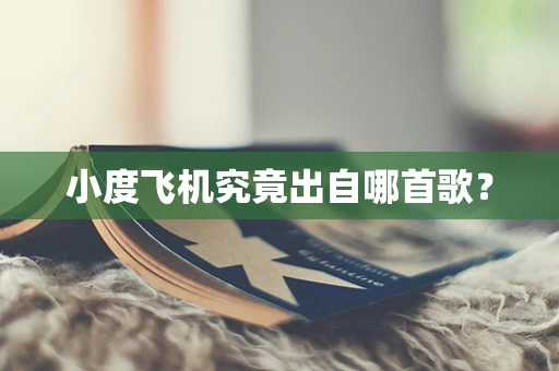 小度飞机究竟出自哪首歌？