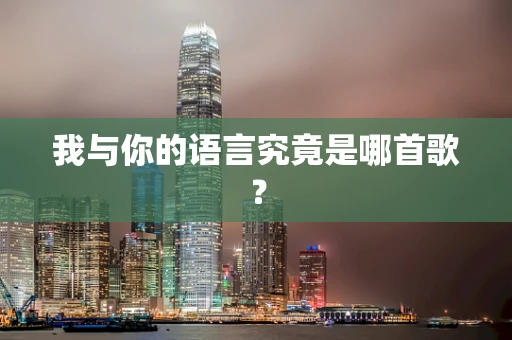我与你的语言究竟是哪首歌？