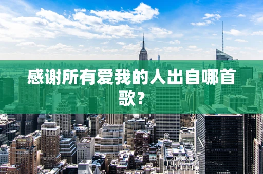 感谢所有爱我的人出自哪首歌？